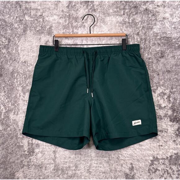 Bather Swim Trunks Large Mens Green Lined Shorts - Picture 1 of 7